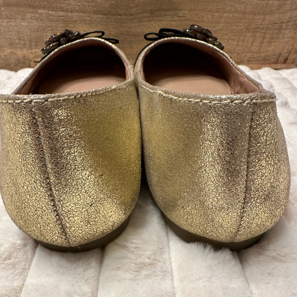 Fossil Gold Flats size 9.5 - Picture 2 of 6